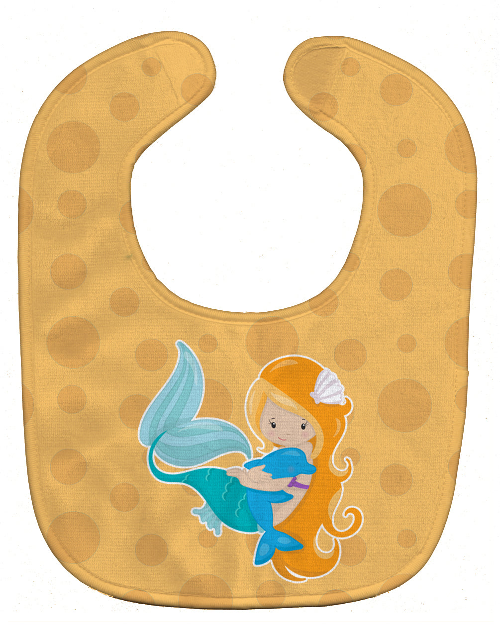 Beach Mermaid Baby Bib Easy-Clean Baby Bib Baby Feeding Accessory Baby Mealtime Essential, 10 x 13, Multicolor