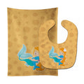 Beach Mermaid Baby Bib & Burp Cloth Easy-Clean Baby Bib Baby Feeding Accessory Baby Mealtime Essential