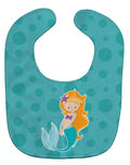Beach Mermaid Ginger Baby Bib Easy-Clean Baby Bib Baby Feeding Accessory Baby Mealtime Essential, 10 x 13, Multicolor