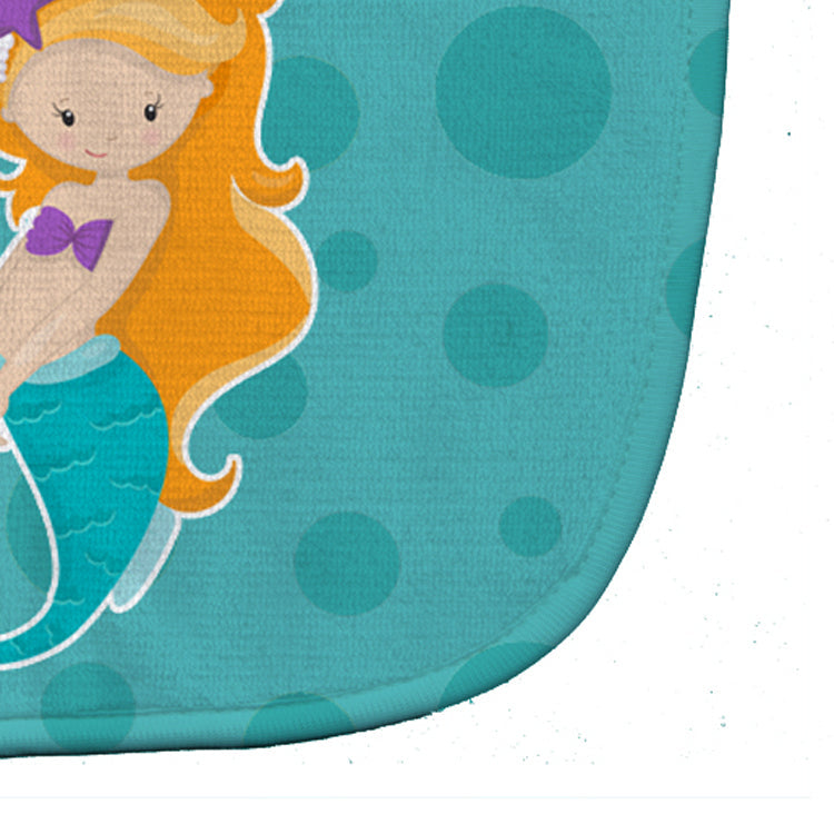 Beach Mermaid Ginger Baby Bib Easy-Clean Baby Bib Baby Feeding Accessory Baby Mealtime Essential, 10 x 13, Multicolor