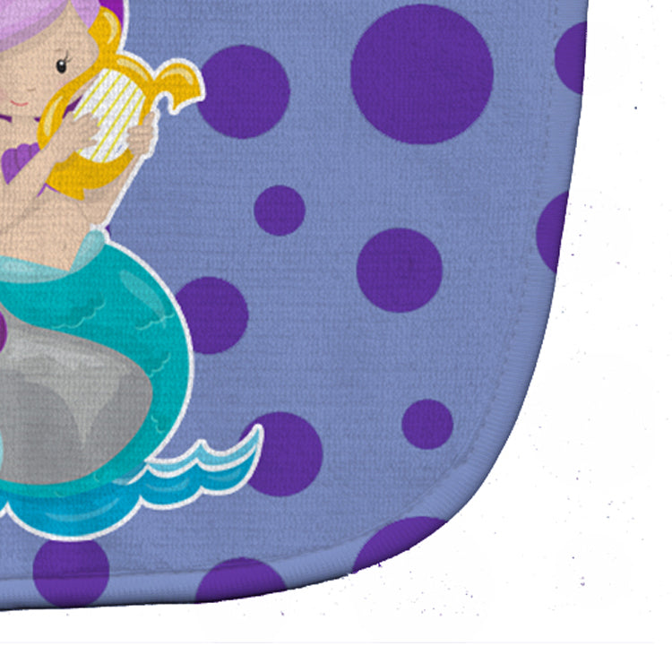 Beach Mermaid Purple Hair Grace Baby Bib Easy-Clean Baby Bib Baby Feeding Accessory Baby Mealtime Essential, 10 x 13, Multicolor