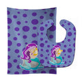 Beach Mermaid Purple Hair Grace Baby Bib & Burp Cloth Easy-Clean Baby Bib Baby Feeding Accessory Baby Mealtime Essential
