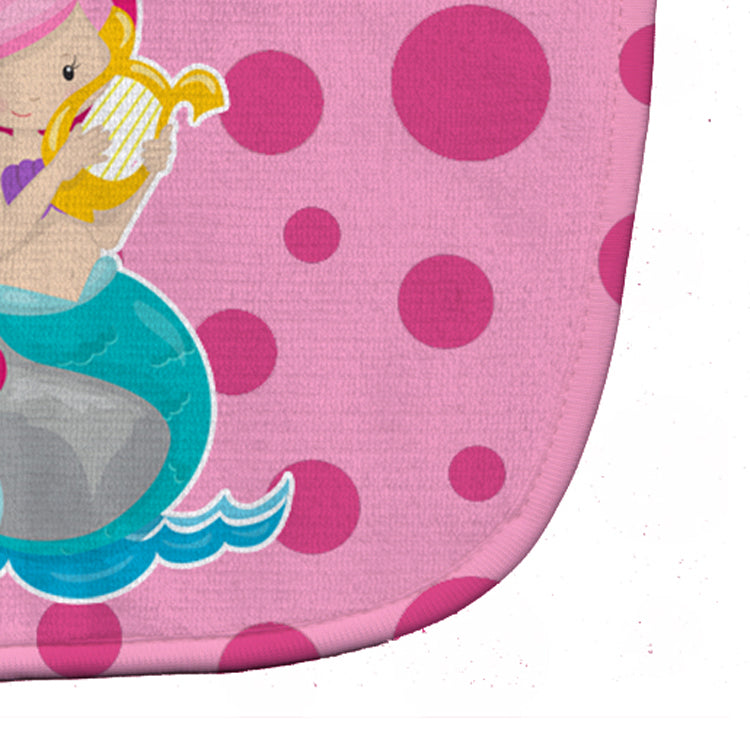 Beach Mermaid Pink Hair Pamela Baby Bib Easy-Clean Baby Bib Baby Feeding Accessory Baby Mealtime Essential, 10 x 13, Multicolor