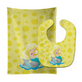Beach Mermaid Blonde Hair Toni Baby Bib & Burp Cloth Easy-Clean Baby Bib Baby Feeding Accessory Baby Mealtime Essential