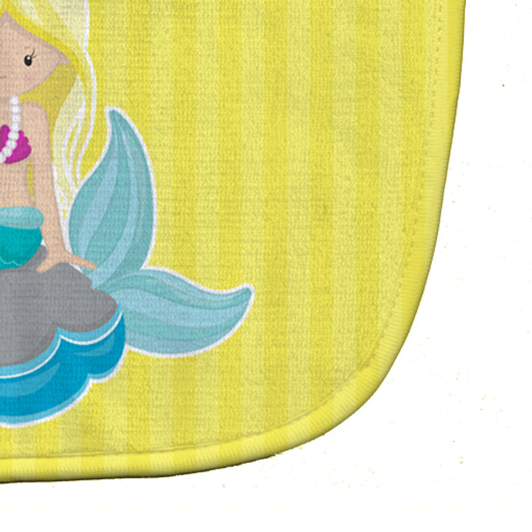 Beach Mermaid Blonde Hair #2 Baby Bib Easy-Clean Baby Bib Baby Feeding Accessory Baby Mealtime Essential, 10 x 13, Multicolor