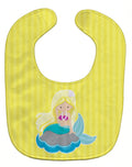 Beach Mermaid Blonde Hair #2 Baby Bib Easy-Clean Baby Bib Baby Feeding Accessory Baby Mealtime Essential, 10 x 13, Multicolor