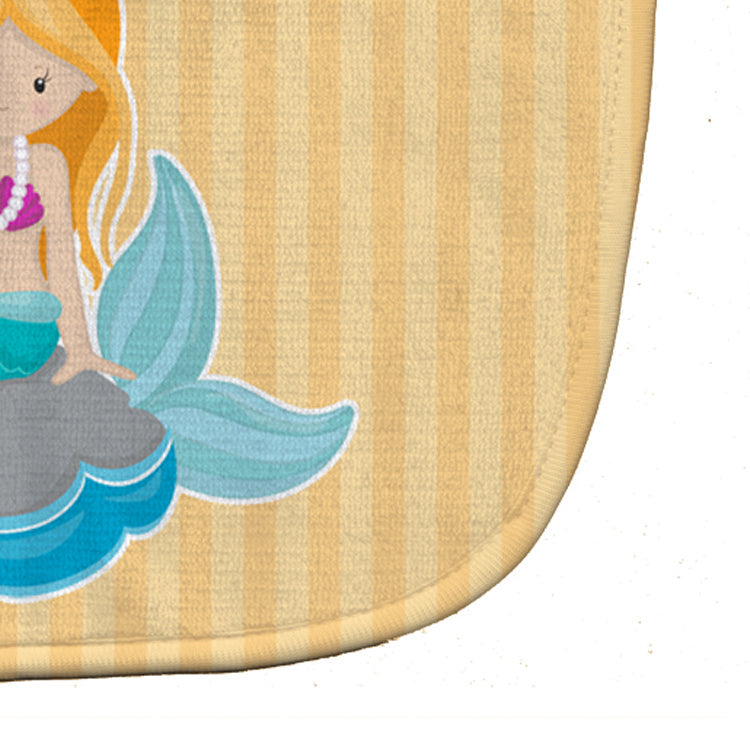 Beach Mermaid Ginger Hair Baby Bib Easy-Clean Baby Bib Baby Feeding Accessory Baby Mealtime Essential, 10 x 13, Multicolor