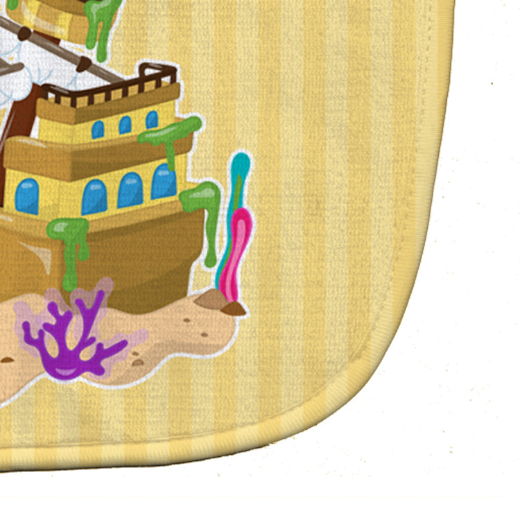 Beach Pirate Ship Baby Bib Easy-Clean Baby Bib Baby Feeding Accessory Baby Mealtime Essential, 10 x 13, Multicolor