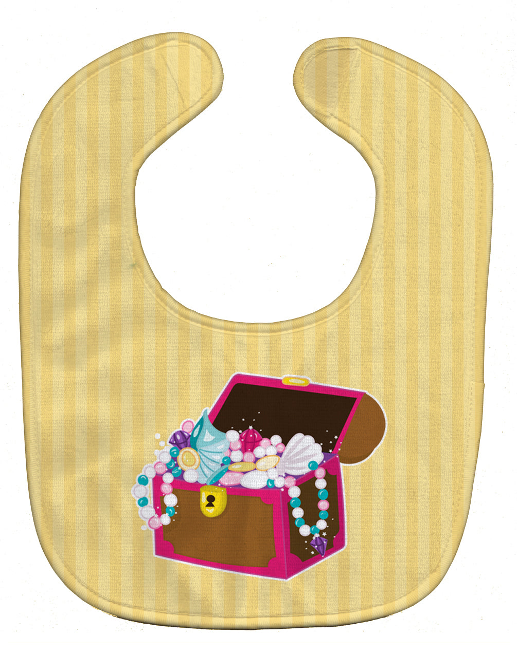 Beach Pirate Chest Baby Bib Easy-Clean Baby Bib Baby Feeding Accessory Baby Mealtime Essential, 10 x 13, Multicolor