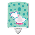 Beach Pearl Ceramic Night Light Compact, UL-Certified, Ideal for Bedroom, Bathroom, Nursery, Hallway, Kitchen, 6x4x3, Multicolor