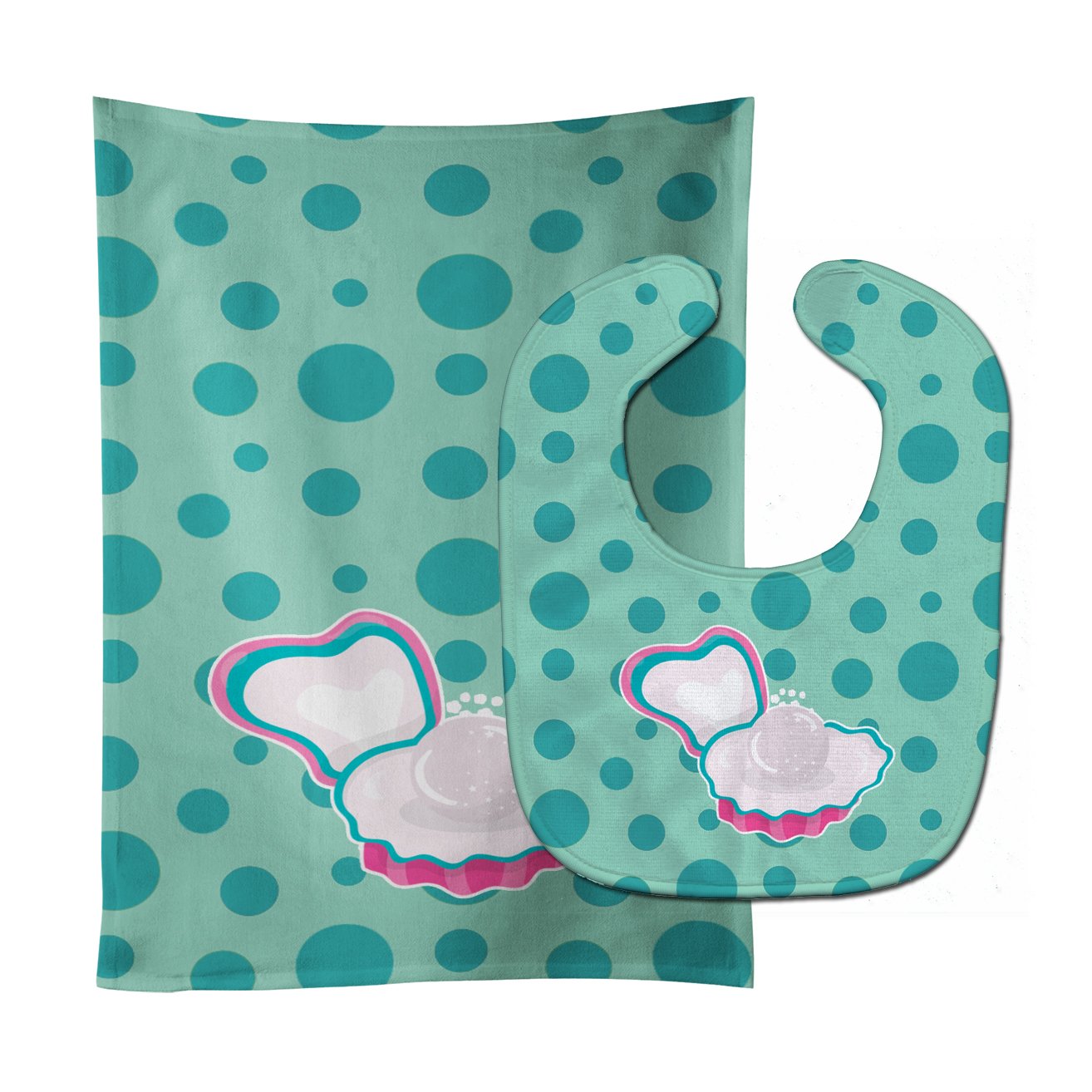 Beach Pearl Baby Bib & Burp Cloth Easy-Clean Baby Bib Baby Feeding Accessory Baby Mealtime Essential