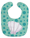 Beach Scallop Shell Baby Bib Easy-Clean Baby Bib Baby Feeding Accessory Baby Mealtime Essential, 10 x 13, Multicolor