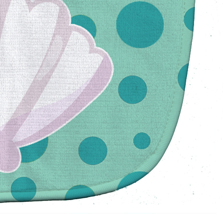 Beach Scallop Shell Baby Bib Easy-Clean Baby Bib Baby Feeding Accessory Baby Mealtime Essential, 10 x 13, Multicolor