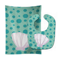 Beach Scallop Shell Baby Bib & Burp Cloth Easy-Clean Baby Bib Baby Feeding Accessory Baby Mealtime Essential