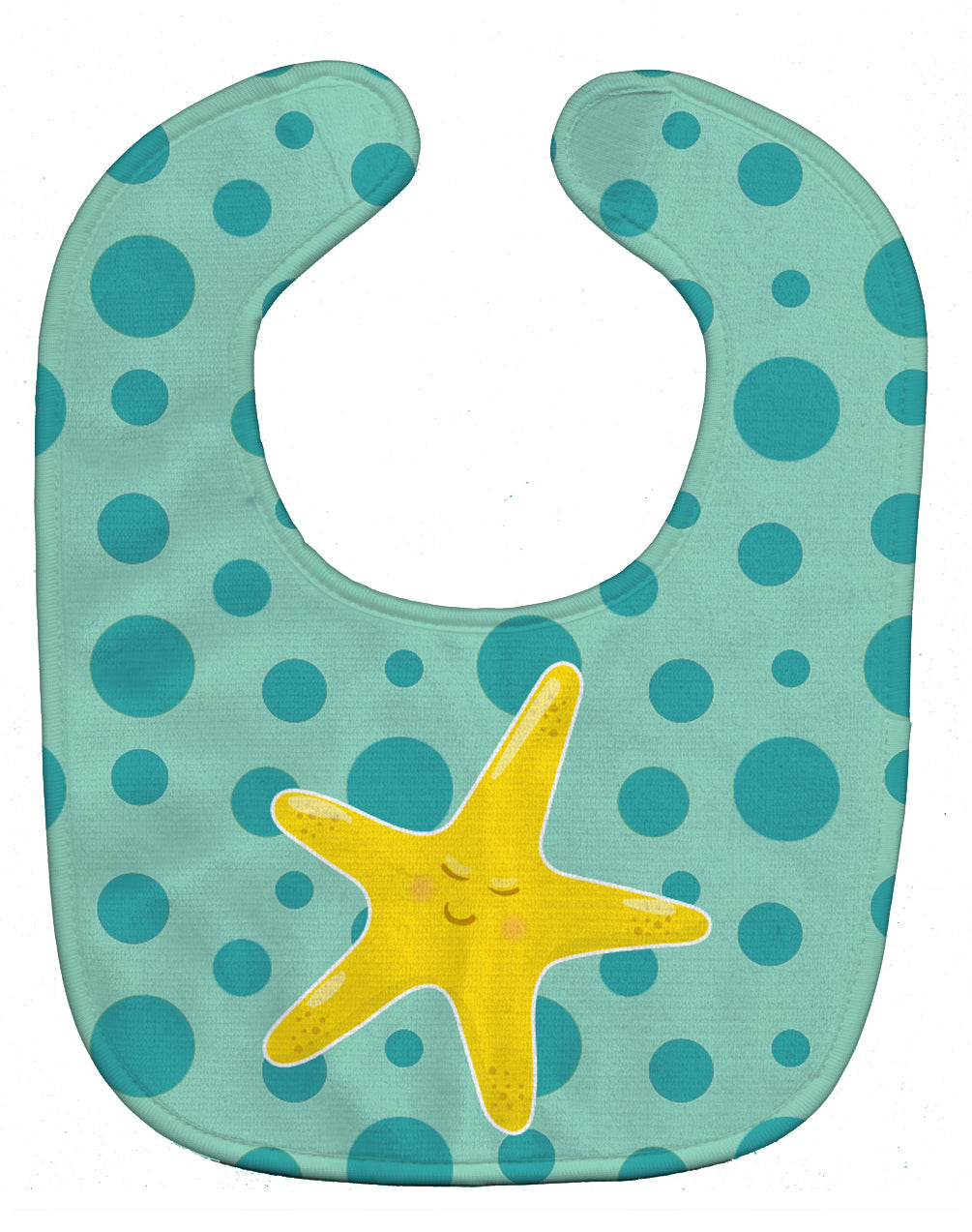 Beach Starfish Baby Bib Easy-Clean Baby Bib Baby Feeding Accessory Baby Mealtime Essential, 10 x 13, Multicolor