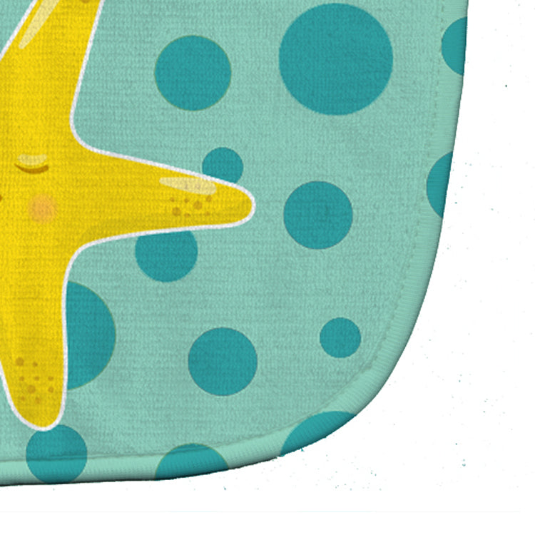 Beach Starfish Baby Bib Easy-Clean Baby Bib Baby Feeding Accessory Baby Mealtime Essential, 10 x 13, Multicolor