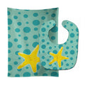 Beach Starfish Baby Bib & Burp Cloth Easy-Clean Baby Bib Baby Feeding Accessory Baby Mealtime Essential