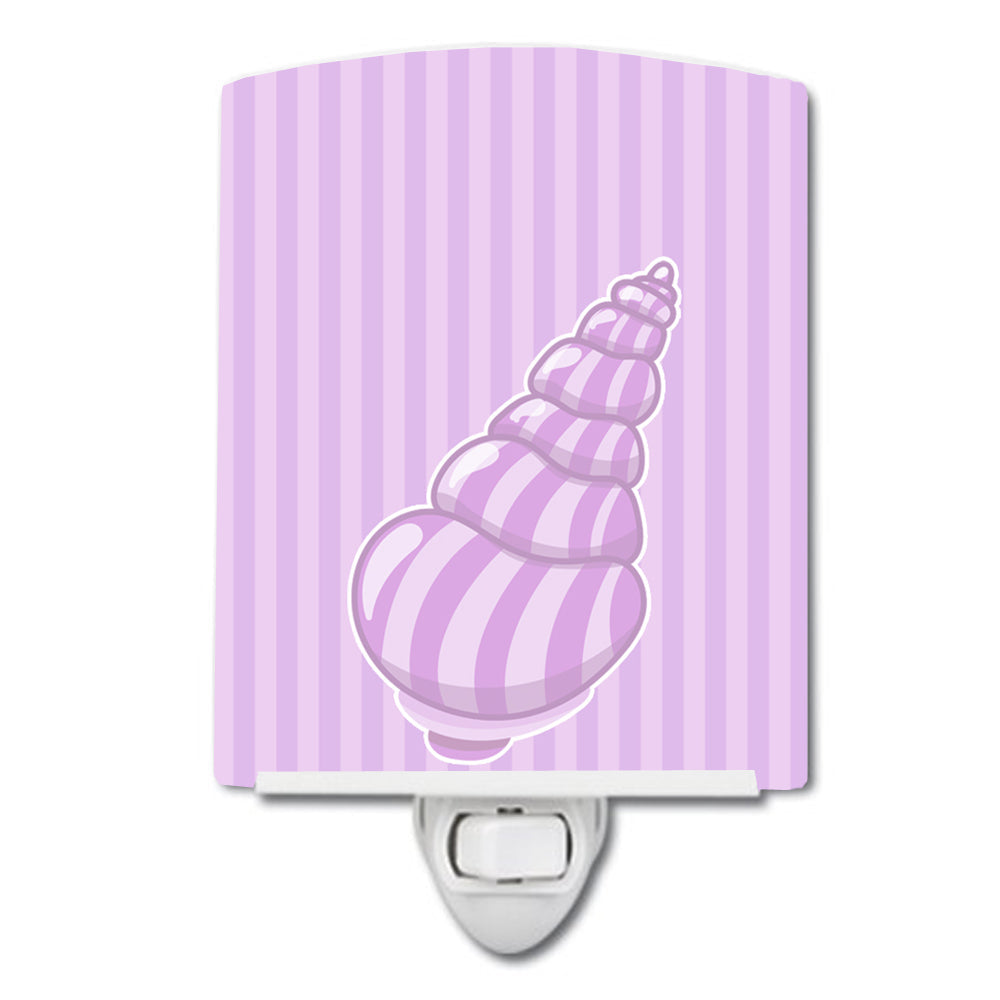 Beach Shell #2 Ceramic Night Light Compact, UL-Certified, Ideal for Bedroom, Bathroom, Nursery, Hallway, Kitchen, 6x4x3, Multicolor