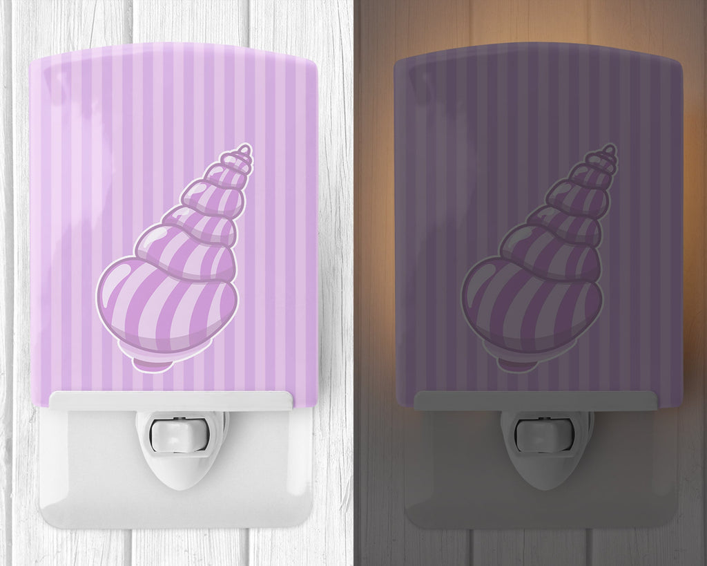 Beach Shell #2 Ceramic Night Light Compact, UL-Certified, Ideal for Bedroom, Bathroom, Nursery, Hallway, Kitchen, 6x4x3, Multicolor