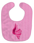 Beach Shell Pink Baby Bib Easy-Clean Baby Bib Baby Feeding Accessory Baby Mealtime Essential, 10 x 13, Multicolor
