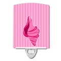 Beach Shell Pink Ceramic Night Light Compact, UL-Certified, Ideal for Bedroom, Bathroom, Nursery, Hallway, Kitchen, 6x4x3, Multicolor