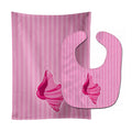 Beach Shell Pink Baby Bib & Burp Cloth Easy-Clean Baby Bib Baby Feeding Accessory Baby Mealtime Essential