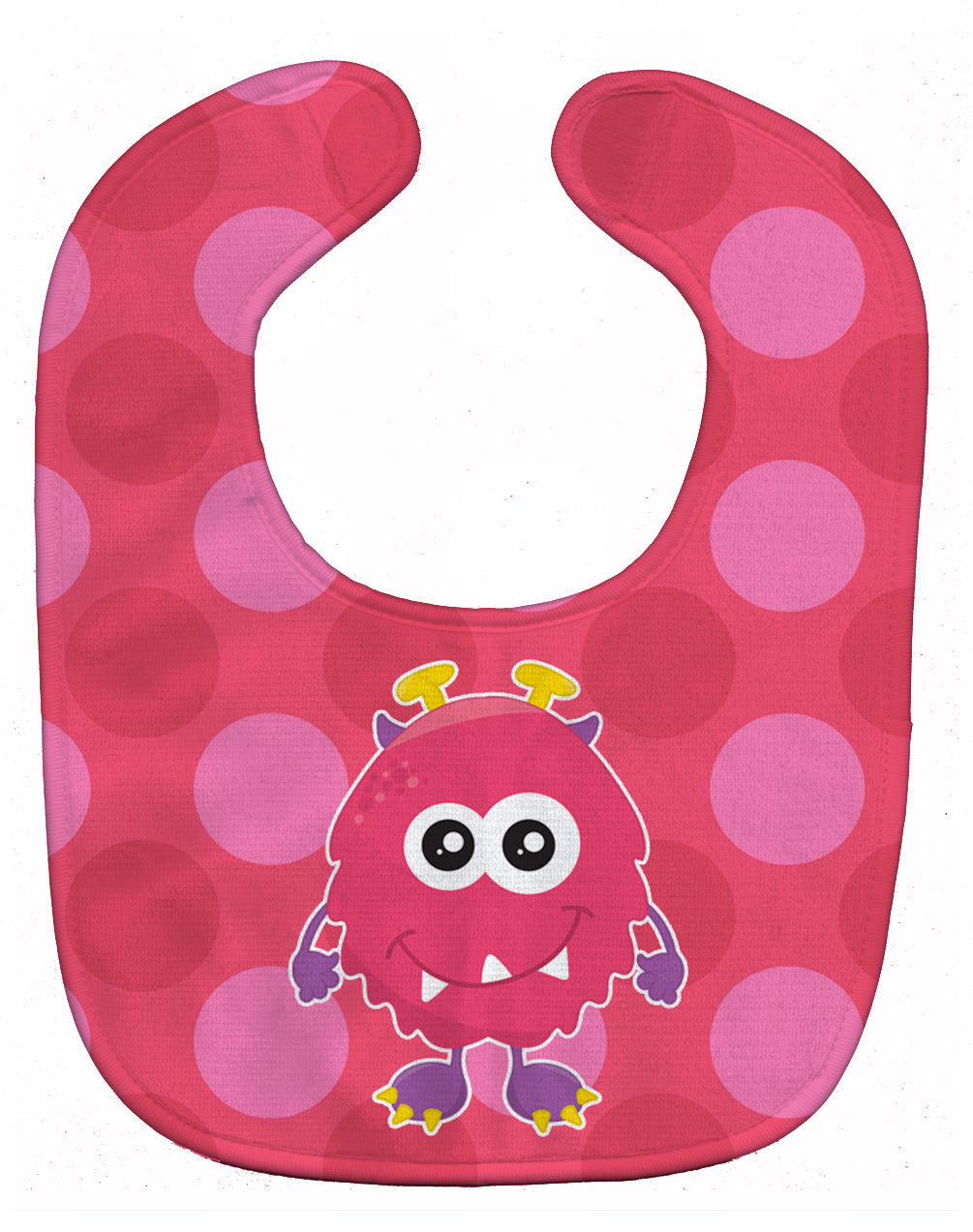 Monster Pink Bly Baby Bib Easy-Clean Baby Bib Baby Feeding Accessory Baby Mealtime Essential, 10 x 13, Multicolor