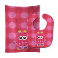 Monster Pink Bly Baby Bib & Burp Cloth Easy-Clean Baby Bib Baby Feeding Accessory Baby Mealtime Essential