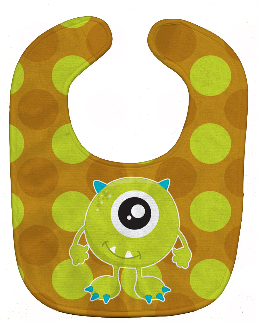 Monster Green Nola Baby Bib Easy-Clean Baby Bib Baby Feeding Accessory Baby Mealtime Essential, 10 x 13, Multicolor