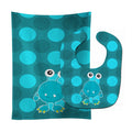 Monster Blue Sugar Baby Bib & Burp Cloth Easy-Clean Baby Bib Baby Feeding Accessory Baby Mealtime Essential