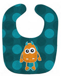 Monster Orange Baby Bib Easy-Clean Baby Bib Baby Feeding Accessory Baby Mealtime Essential, 10 x 13, Multicolor