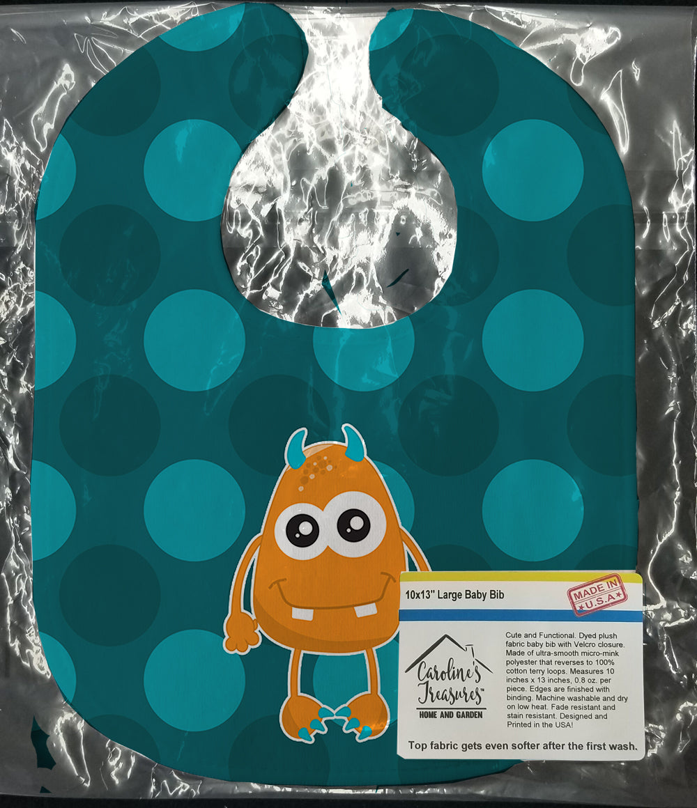 Monster Orange Baby Bib Easy-Clean Baby Bib Baby Feeding Accessory Baby Mealtime Essential, 10 x 13, Multicolor