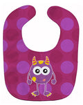 Monster Purple Baby Bib Easy-Clean Baby Bib Baby Feeding Accessory Baby Mealtime Essential, 10 x 13, Multicolor