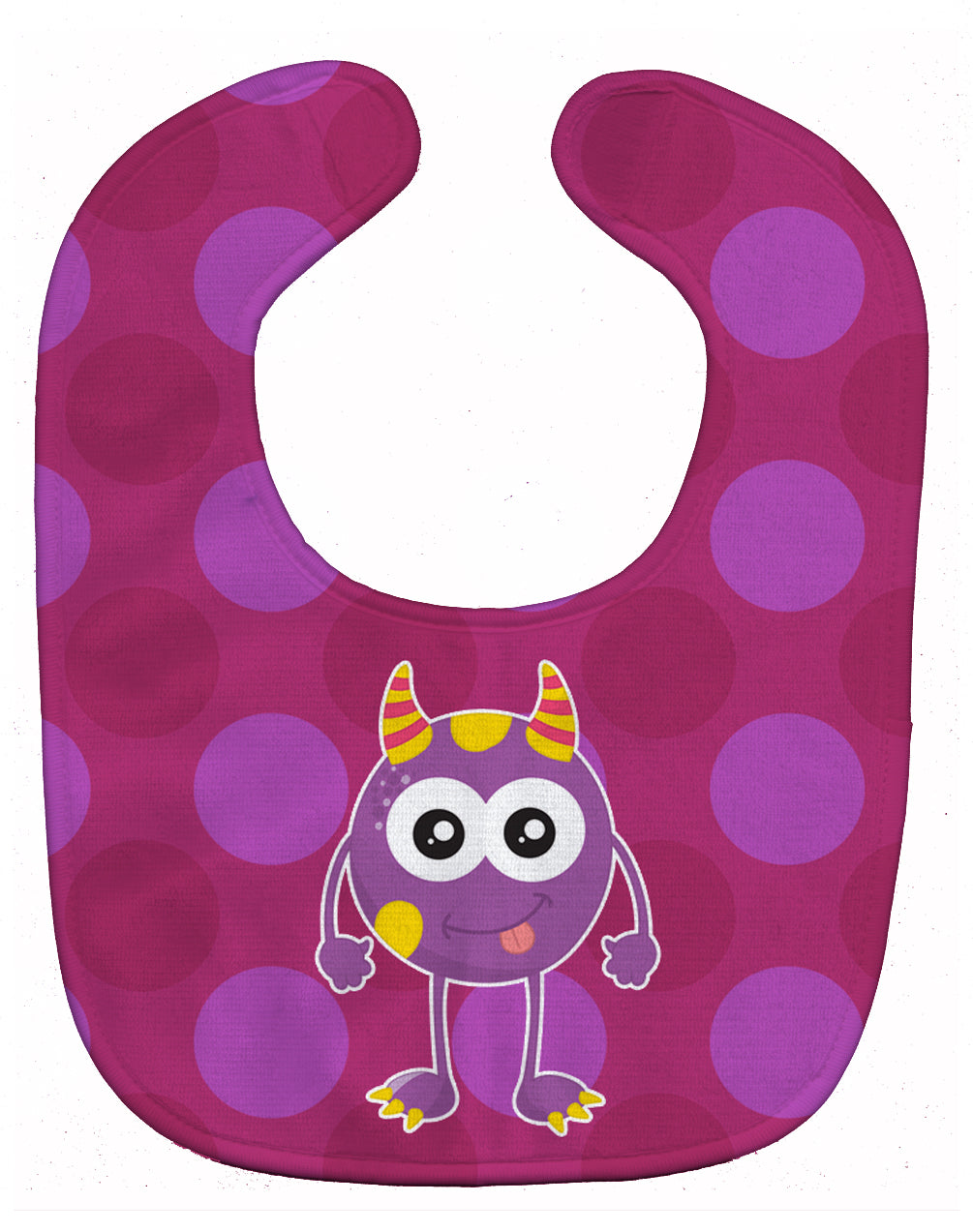 Monster Purple Baby Bib Easy-Clean Baby Bib Baby Feeding Accessory Baby Mealtime Essential, 10 x 13, Multicolor