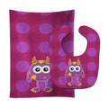 Monster Purple Baby Bib & Burp Cloth Easy-Clean Baby Bib Baby Feeding Accessory Baby Mealtime Essential