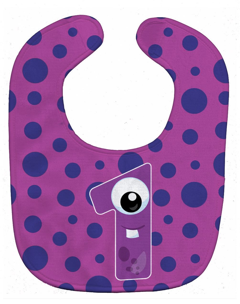 Monster Month 1 Baby Bib Easy-Clean Baby Bib Baby Feeding Accessory Baby Mealtime Essential, 10 x 13, Multicolor