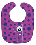 Monster Month 1 Baby Bib Easy-Clean Baby Bib Baby Feeding Accessory Baby Mealtime Essential, 10 x 13, Multicolor