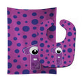 Monster Month 1 Baby Bib & Burp Cloth Easy-Clean Baby Bib Baby Feeding Accessory Baby Mealtime Essential