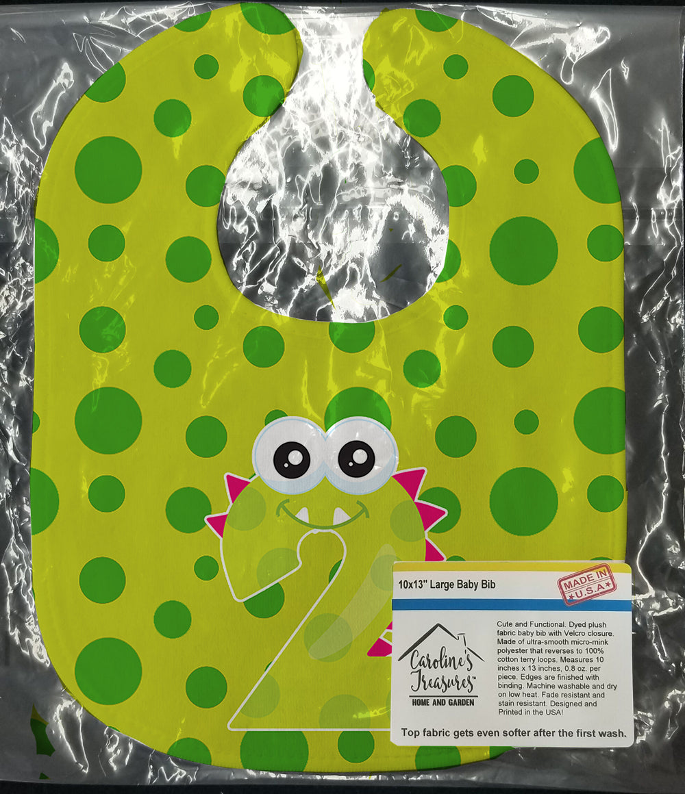 Monster Month 2 Baby Bib Easy-Clean Baby Bib Baby Feeding Accessory Baby Mealtime Essential, 10 x 13, Multicolor