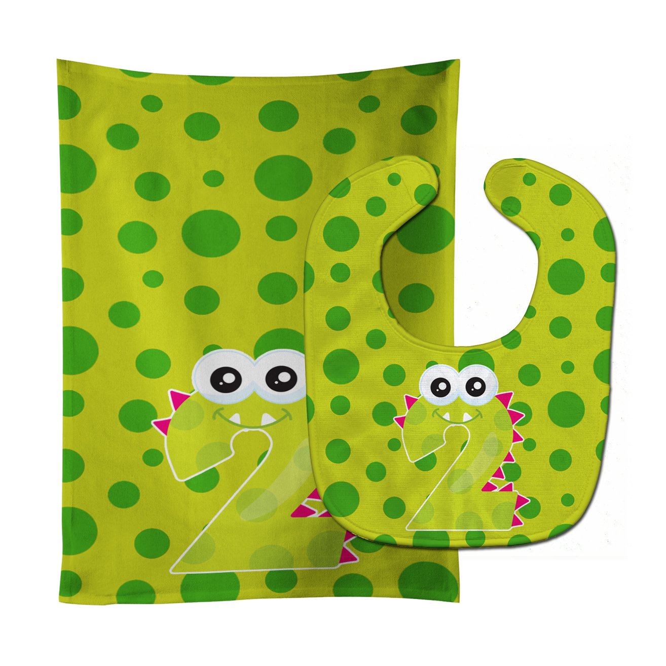 Monster Month 2 Baby Bib & Burp Cloth Easy-Clean Baby Bib Baby Feeding Accessory Baby Mealtime Essential