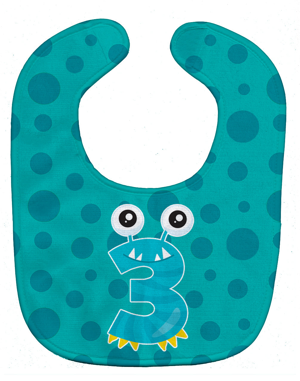 Monster Month 3 Baby Bib Easy-Clean Baby Bib Baby Feeding Accessory Baby Mealtime Essential, 10 x 13, Multicolor