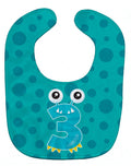 Monster Month 3 Baby Bib Easy-Clean Baby Bib Baby Feeding Accessory Baby Mealtime Essential, 10 x 13, Multicolor