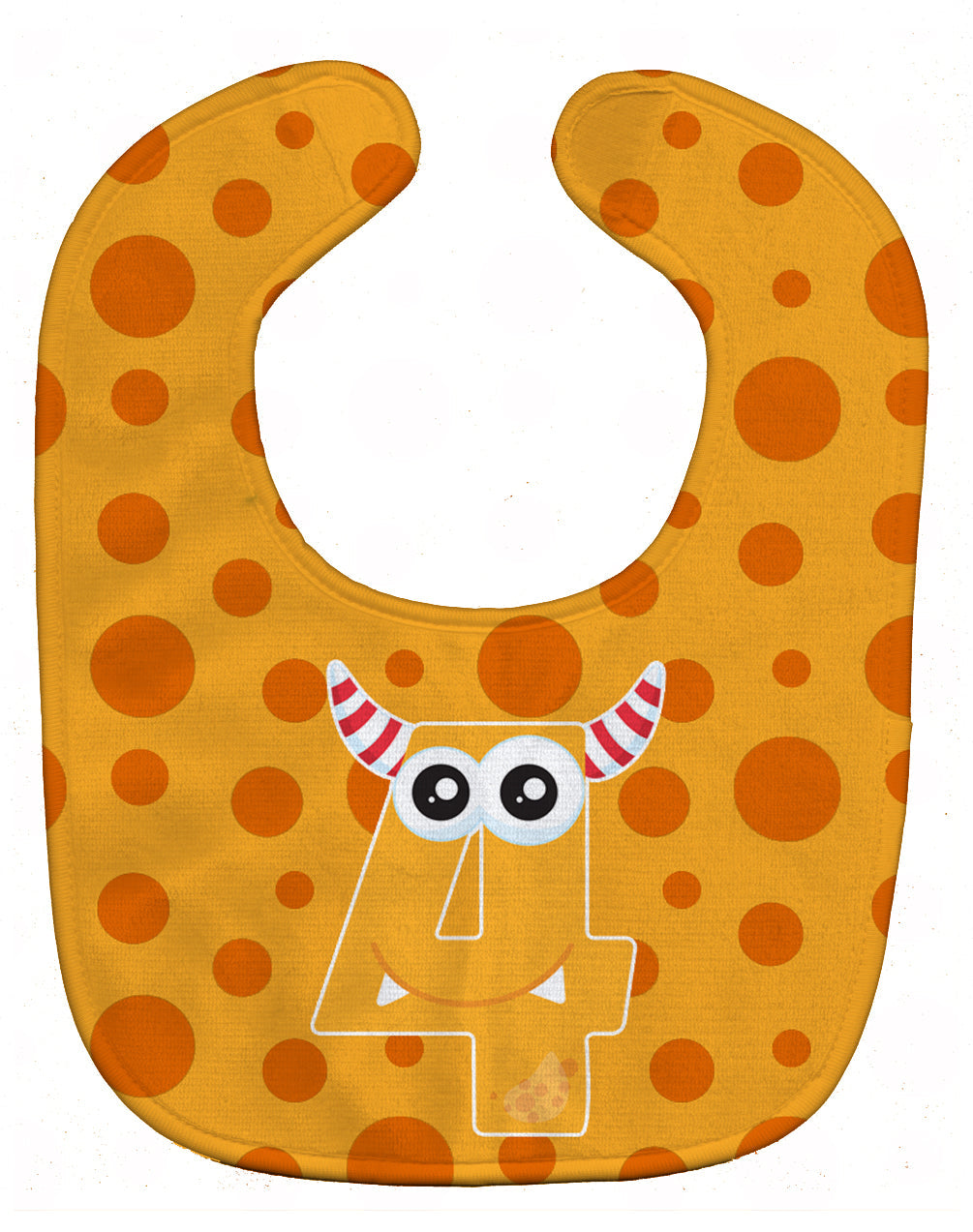 Monster Month 4 Baby Bib Easy-Clean Baby Bib Baby Feeding Accessory Baby Mealtime Essential, 10 x 13, Multicolor