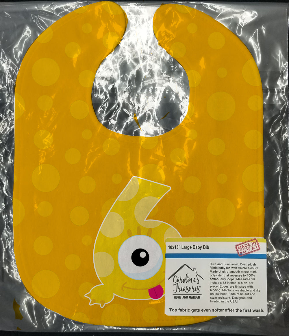Monster Month 6 Baby Bib Easy-Clean Baby Bib Baby Feeding Accessory Baby Mealtime Essential, 10 x 13, Multicolor