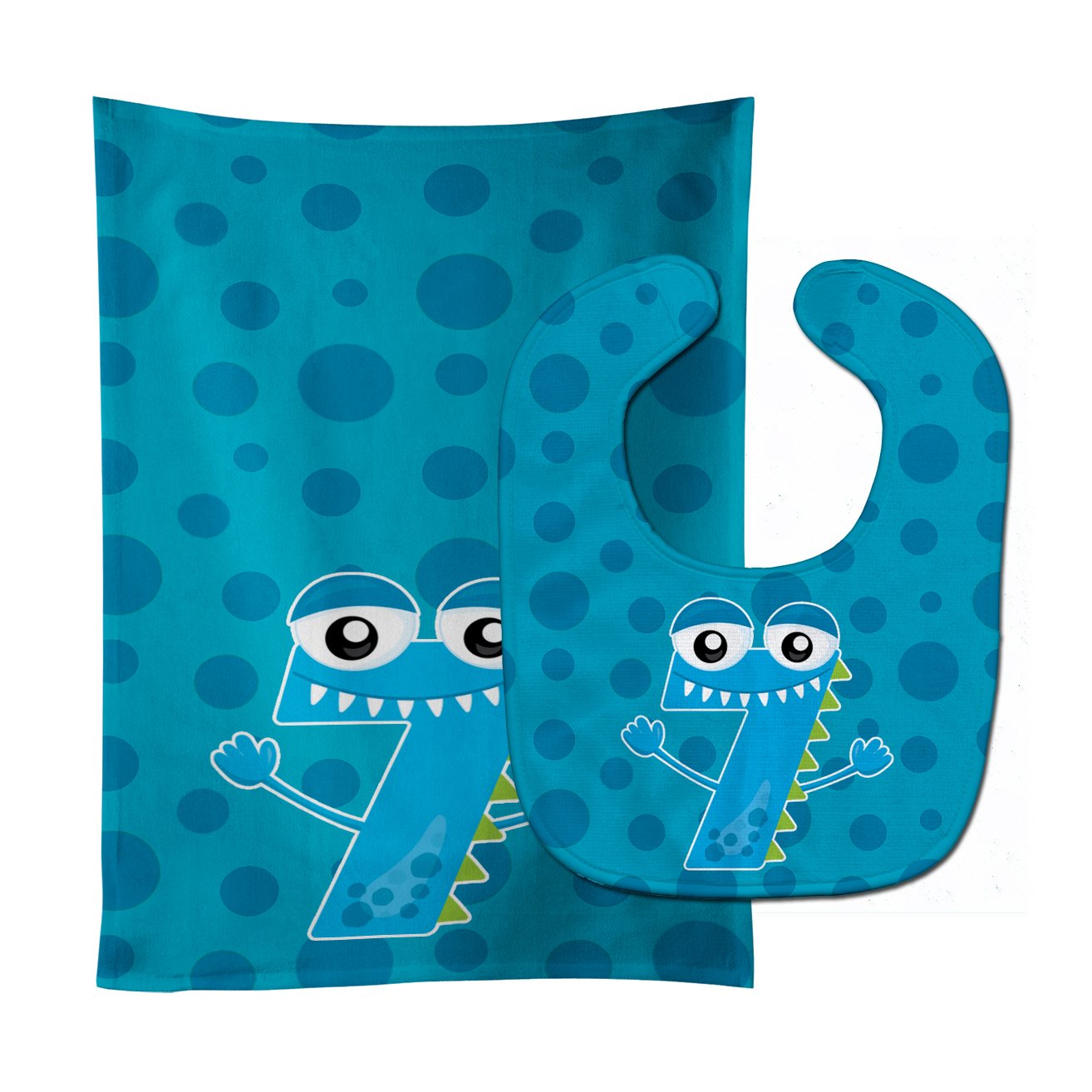 Monster Month 7 Baby Bib & Burp Cloth Easy-Clean Baby Bib Baby Feeding Accessory Baby Mealtime Essential