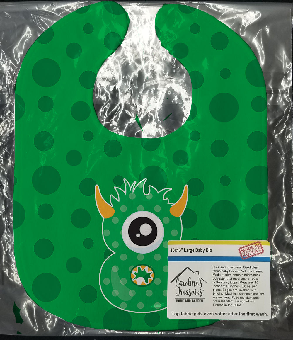 Monster Month 8 Baby Bib Easy-Clean Baby Bib Baby Feeding Accessory Baby Mealtime Essential, 10 x 13, Multicolor