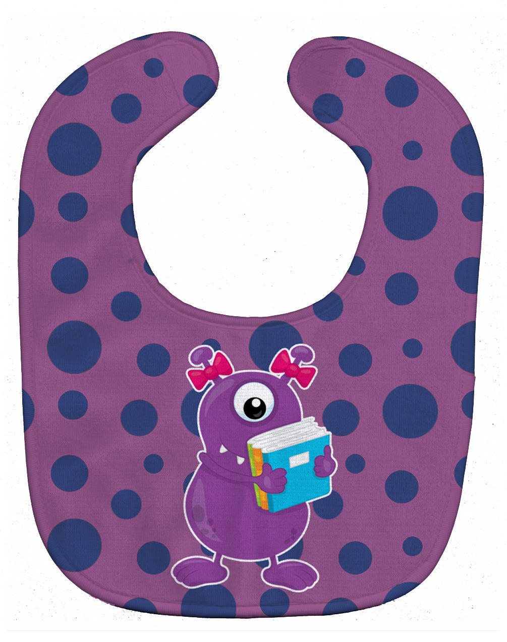 Monster Purple Baby Bib Easy-Clean Baby Bib Baby Feeding Accessory Baby Mealtime Essential, 10 x 13, Multicolor