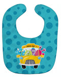 Monster School Bus Baby Bib Easy-Clean Baby Bib Baby Feeding Accessory Baby Mealtime Essential, 10 x 13, Multicolor