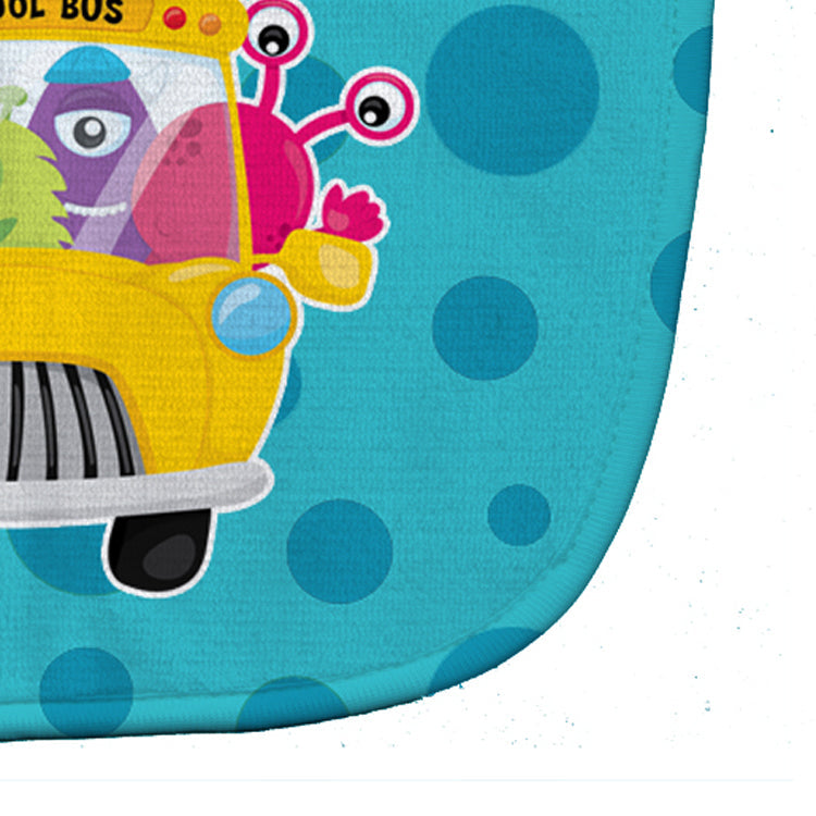 Monster School Bus Baby Bib Easy-Clean Baby Bib Baby Feeding Accessory Baby Mealtime Essential, 10 x 13, Multicolor