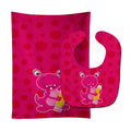 Monster Pink Baby Bib & Burp Cloth Easy-Clean Baby Bib Baby Feeding Accessory Baby Mealtime Essential